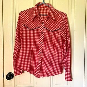 Vintage Gingham Western Shirt
